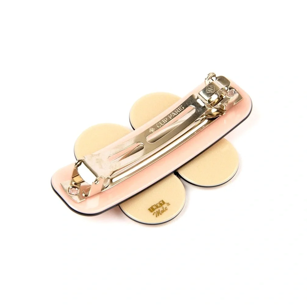 New🌟Anthropologie-Pink/Cream Florence Hair Clip